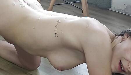 Young French girls suck and get fucked on the table