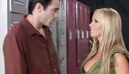 Bombshell blonde bae Nikki Benz getting busy into the toilet with her friend's husband