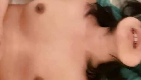 Amateur girl blindfolded, foot licking, anal licking, and facial cum shot 2