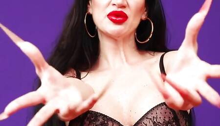 White Long Nails Goddess Demands you to Stroke