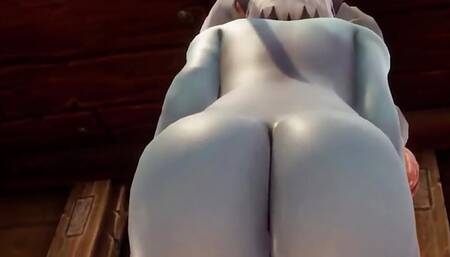 Elf fucks Night Elf with a blindfold in the Kitchen - Warcraft Porn Parody Short Clip
