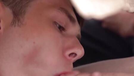 Horny Big Step Brothers Let Their Inexperienced Teen Bro To Pound Their Tight Asses On The Couch