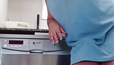 Playing in the kitchen