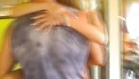 An attractive blonde girl from Germany gets her tight muff destroyed