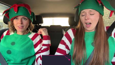 Horny Elves Cumming in Drive Thru With Lush Remote Controlled Vibrators Featuring Nadia Foxx