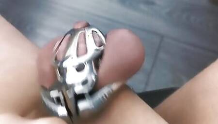 Cumming from shaking my cage