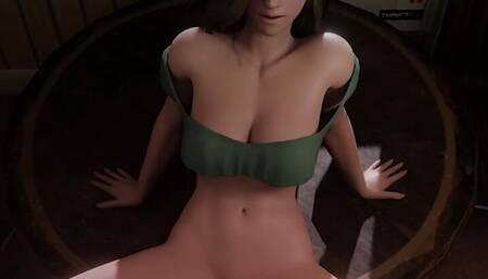 Sex with a hot brunette with glasses