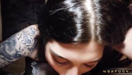 GENTLE BLOWJOB TURNS ONTO THROAT FUCK