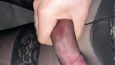 Teen sissy jerking in pantyhose