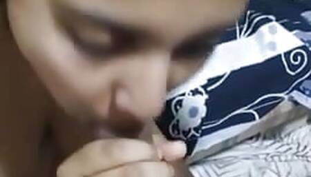 Sexy girl cum drinking
