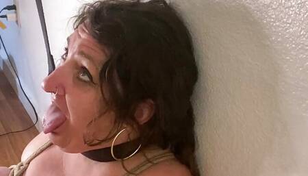 Mature PAWG Submissive Slut, kittenbritches, is Bound, Face Fucked Roughly& Made to Throat Daddy's BBC