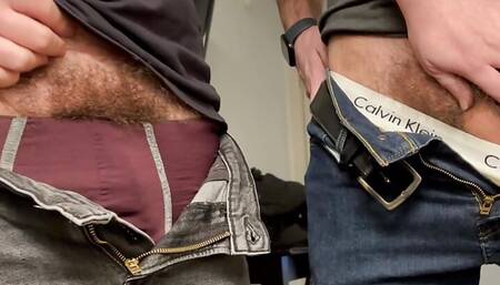 Two Bushy Cubs show off their hairy dicks