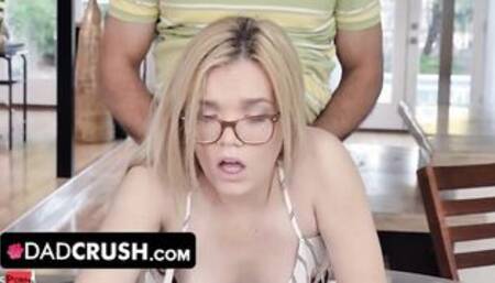 Dad Crush - Amazing Blonde cunt with mouth With Glasses Getting Her