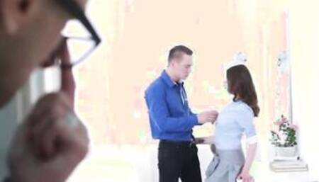 Bombshell 18 Year Old Big Tit Clary Screwed by 2 Men