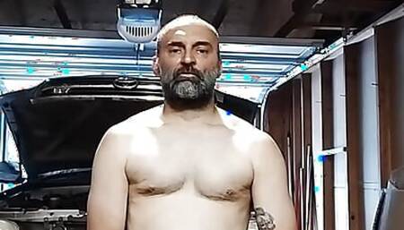Jerking off during truck repair