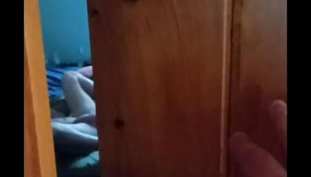 I caught my wife on camera while she was watching porn and playing with her pussy!