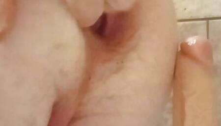 Shower fun anal stretching gape ass
