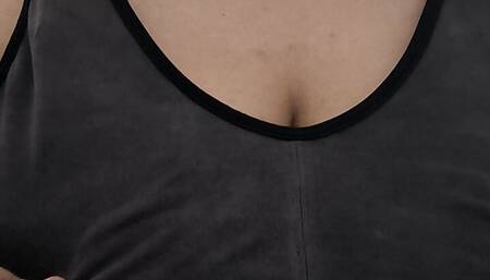 Played with my big boobs.