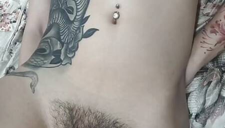 50cm toy goes deep into the anus and belly bulge