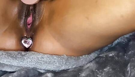 Tribbing with a fat ass pussy and bbc until I cum