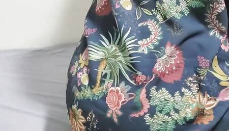 Wife playing while husband work