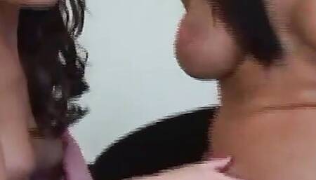 Two Gorgeous Brunettes Are Treated To Some Wild Sex In Hot Threesome Video