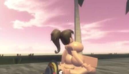 Roblox Porn: Horny guy fucks a thick ass bitch