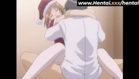 Christmas fuck for lucky guy welcomed home