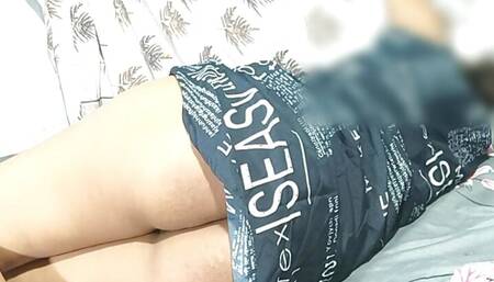 Servent take advantage.servant put cock in the mouth of naked mistress. The mistress was in bed without panty