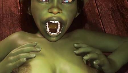 Sex with hot busty goblin girl - 3D Porn Short Clip