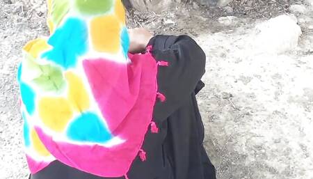 Indian Muslim hijab college girl sex on road with Indian Desi bike man sex hard with clear Hindi audio