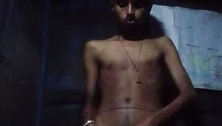 Horny boy become naked