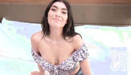 This wholesome long titties 19 year old has stunning erotic energy