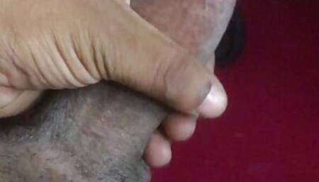 A large bear drops a dose on its hairy belly