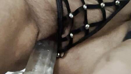 Playing in my leather panties