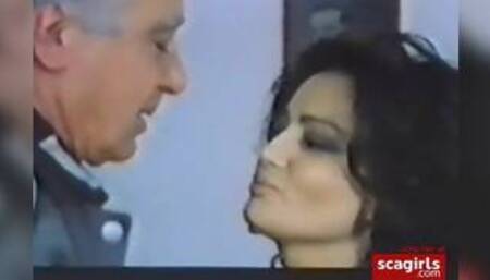 Italian grandpa in socks fucks girl