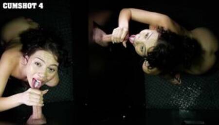 Hottie Satine Summers swallowing 10 loads