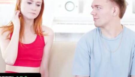 Make Her Cum Game With Slim Red Oral Sex Beauty Scarlet Skies & Turned On Stud Joshua Lewis - TeamSkeet