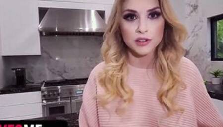 Thick And Long Tit StepSis And Girlfriend Riley Reign & Kenzie Love Share one Penis POV - SisLovesMe