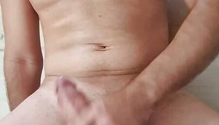 Jerking off the big dick Latin muscle