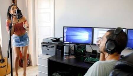 Busty ebony teen Aaliyah Hadid takes a massive black sausage