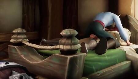 Fucking the Guard Girl in her barracks - Warcraft Porn Parody Short Clip