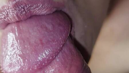 I Don't Stop Enjoying Your Dick. Close Up Sloppy Blowjob, Sloppy Sucking Dick ASMR