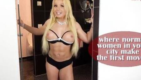 Kinky beauty natural melons british young woman getting fucked into the bathroom