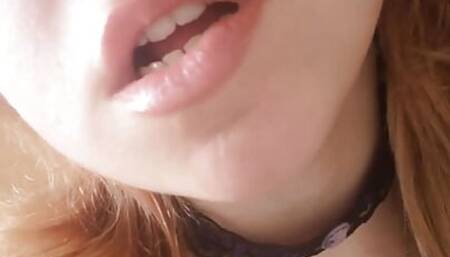 Gentle homemade striptease. Close-up