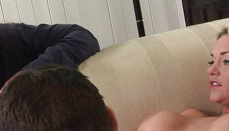 Blonde Wife Cucks and Humilates Hubby With Young Stud