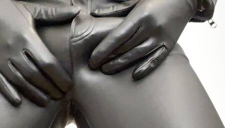 TouchedFetish - Leather Biker in skin tight leather pants, leather jacket & gloves
