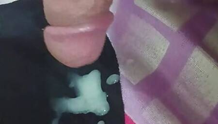 Creamy hand job with hard dick