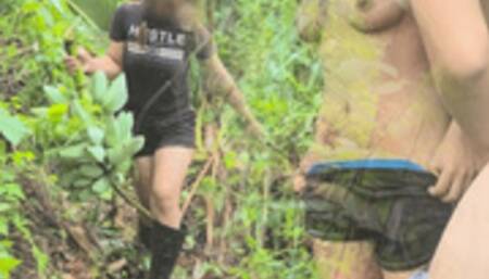 Pinay Pinatuwad sa Sagingan (Beautiful Forest Area)