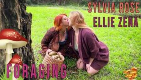 Ellie Zena and Sylvia Rose in several different GirlsOutWest lesbian scenes together